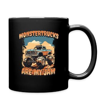 MONSTERTRUCKS ARE MY JAM - Tasse einfarbig - Schwarz - Rechts