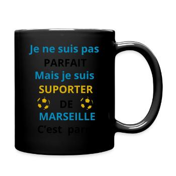 Cadeau Supporter Marseille Foot - Mug uni - noir - Droite