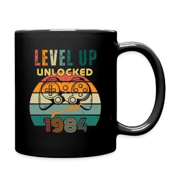 Level Up Unlocked: Feier zum Geburtstag des Spielers - Tasse einfarbig - Schwarz - Rechts