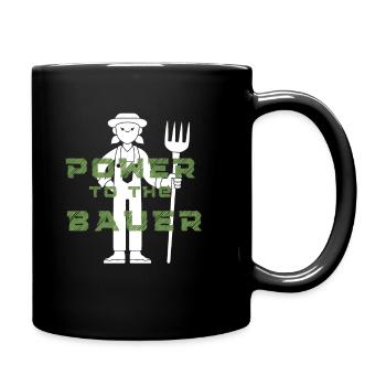 Power to the Bauer - Tasse einfarbig - Schwarz - Rechts