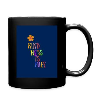 Kindness is free (Positive Designs) - Full Colour Mug - black - Right
