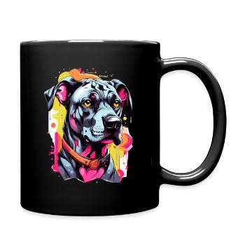 Great Dane, Great Dane - Full Colour Mug - black - Right