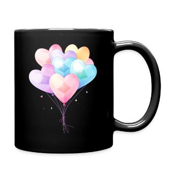 lovely balloons - Tasse einfarbig - Schwarz - Rechts
