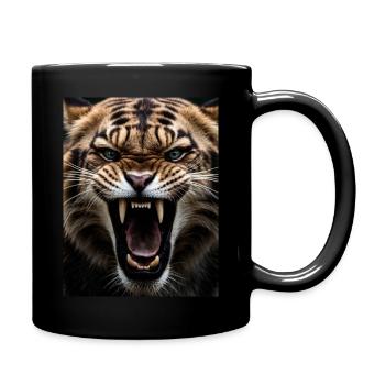 Lion - Full Colour Mug - black - Right
