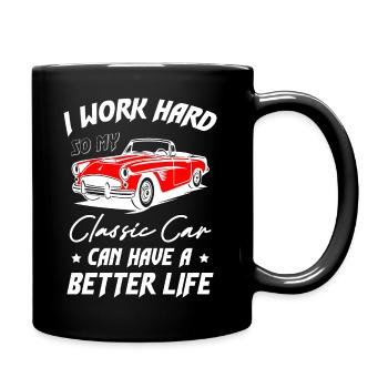 Classic Car Can Have A Better Life - Tasse einfarbig - Schwarz - Rechts