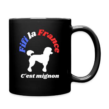 Fifi La Frankreich - Tasse einfarbig - Schwarz - Rechts