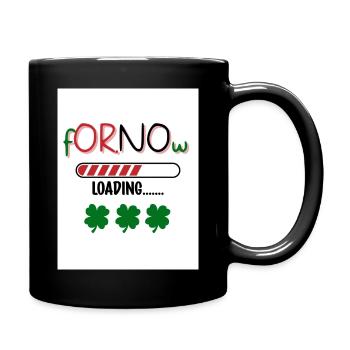Erst einmal. Ja oder nein. Glück. - Tasse einfarbig - Schwarz - Rechts