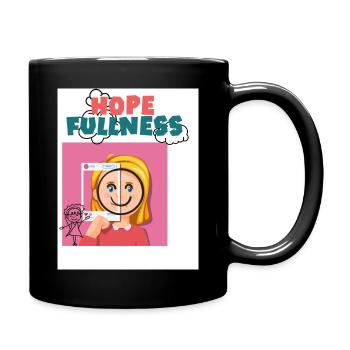 Pleines d’espoir. Plein d’espoir. Espoir. - Mug uni - noir - Droite