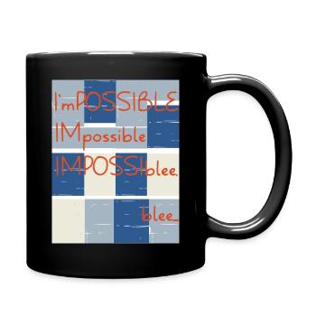 Impossible? No.. blee. Possible. - Full Colour Mug - black - Right