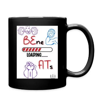Geeignet sein. Vorteile beim Laden. - Tasse einfarbig - Schwarz - Rechts
