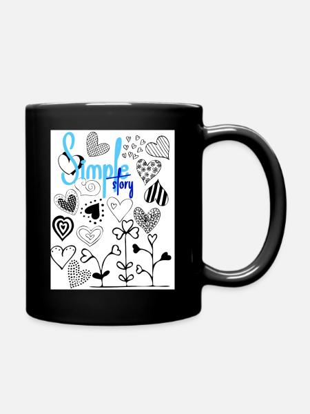 Einfache Geschichte. - Tasse einfarbig - Schwarz