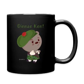 Girafe et chemises écossaises 1 - Mug uni - noir - Droite