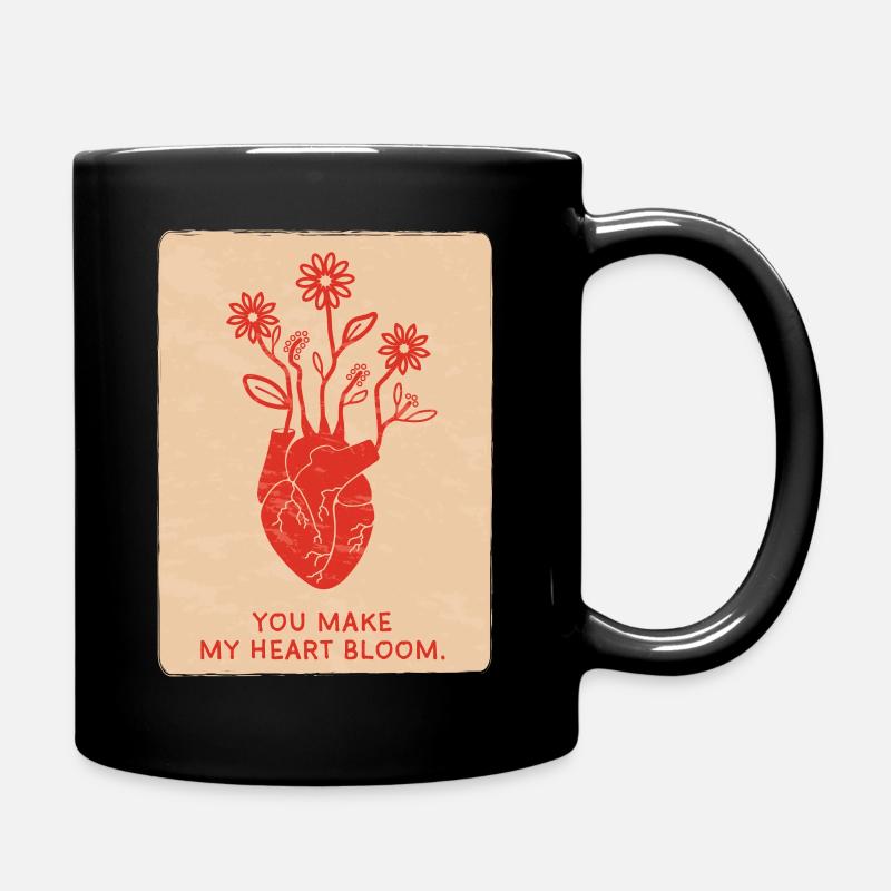 You make my heart bloom - Mug uni - noir