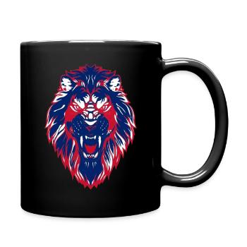 Lion The National Animal of UK - Full Colour Mug - black - Right