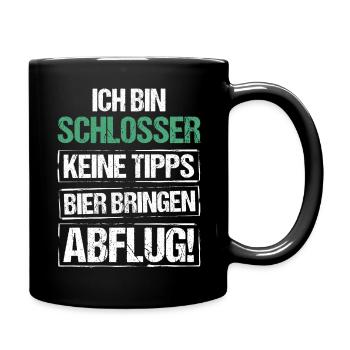 Je suis serrurier - apportez de la bière et partez - Mug uni - noir - Droite