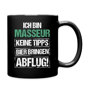 Je suis masseur - apporte de la bière et décolle - Mug uni - noir - Droite