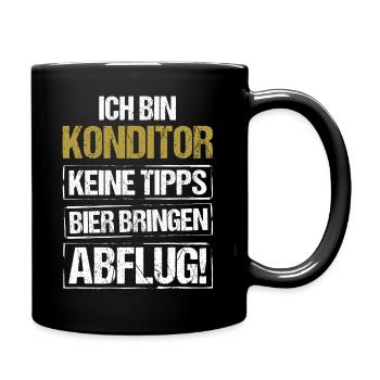 I'm a pastry chef - bring beer and take off - Full Colour Mug - black - Right