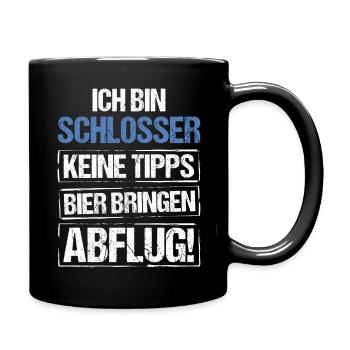 Je suis serrurier - apportez de la bière et partez - Mug uni - noir - Droite