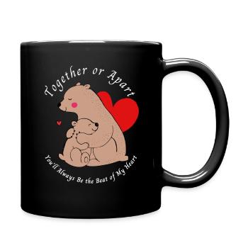 Mom Is My Valentine - Full Colour Mug - black - Right