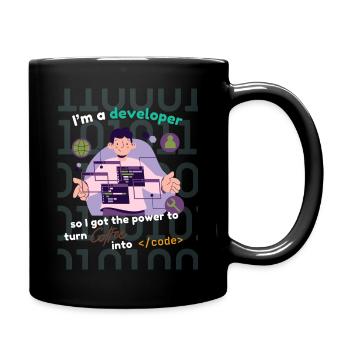 I'm a developer - Mug uni - noir - Droite