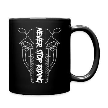R1 RN22 Never Stop Riding - Tasse einfarbig - Schwarz - Rechts