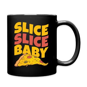Slice Slice Baby Pizza - Full Colour Mug - black - Right