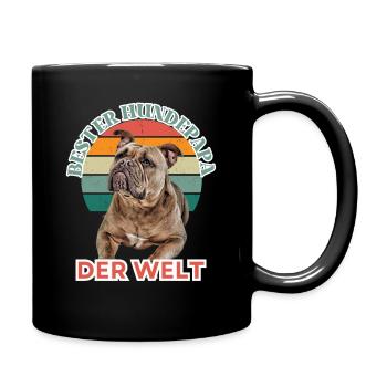 BEST DOG DAD Bulldog Dog Dogs Vieux Anglais - Mug uni - noir - Droite