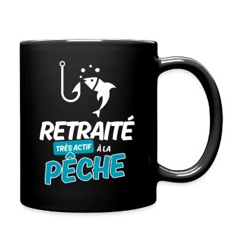 Retraité pécheur retraite pêche - Mug uni - noir - Droite