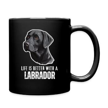 Labrador - Tasse einfarbig - Schwarz - Rechts
