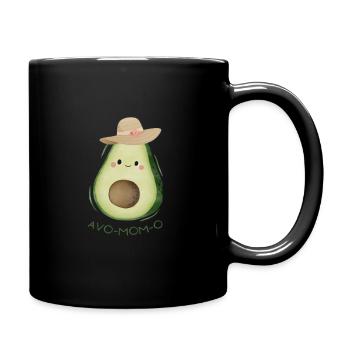 Mom Avocado Partnerlook - Tasse einfarbig - Schwarz - Rechts