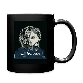 tshirt san francisco - Mug uni - noir - Droite