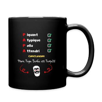 Papa barbu parfait message humour pour les papas - Mug uni - noir - Droite