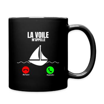 La voile m'appelle - Mug uni - noir - Droite