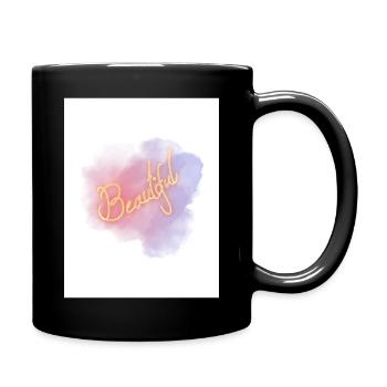 Beautiful - Tasse einfarbig - Schwarz - Rechts