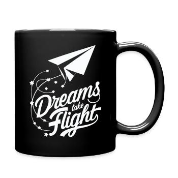 Les rêves prennent leur envol - Mug uni - noir - Droite