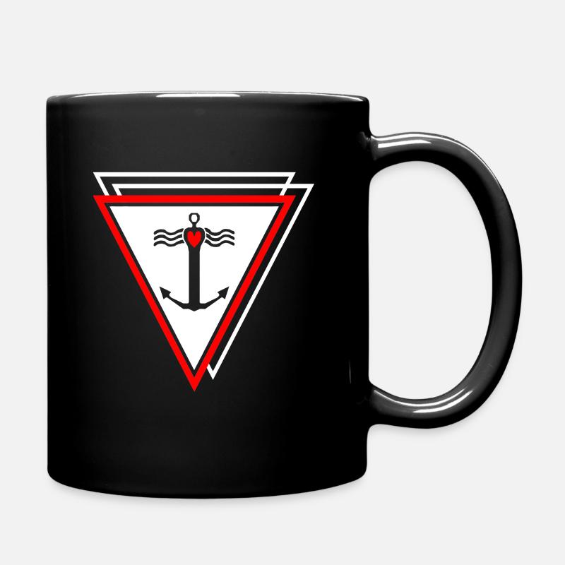 Dreieck Anker Liebe - Tasse einfarbig - Schwarz