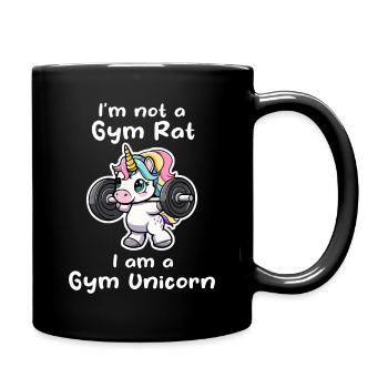 I'm not a Gym Rat I am a Gym Unicorn - Gym Unicorn - Full Colour Mug - black - Right