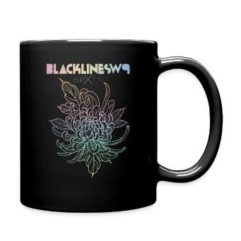 Chrysanthemum flower Blacklinesw9 Brixton - Full Colour Mug - black - Right