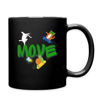 Bouger - Mug uni - noir - Droite