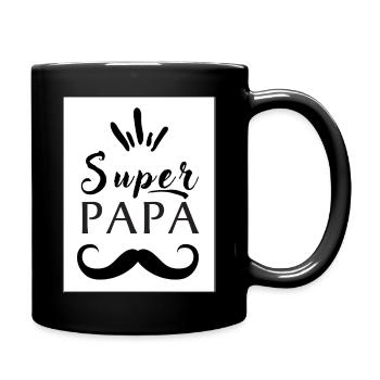 Super Papa, design pour papa -Cadeau à offrir - Mug uni - noir - Droite