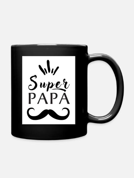 Super Papa, design pour papa -Cadeau à offrir - Mug uni - noir