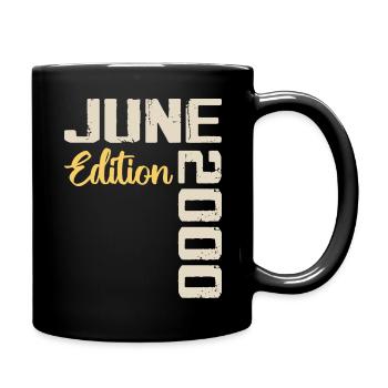 Né(e) en Juin 2000 Cadeau Juin 2000 Anniversaire - Mug uni - noir - Droite