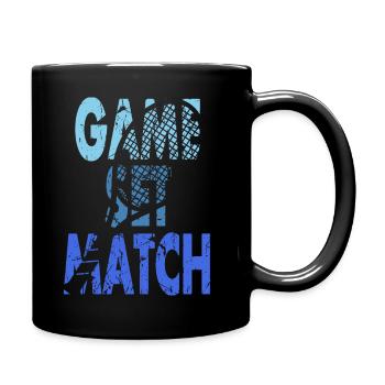 Ensemble de jeu de chemise de tennis Match Blue Design Hoodie - Mug uni - noir - Droite