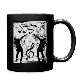 Love of Music Vinyl Record - Full Colour Mug - black - Right