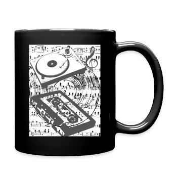 Liebe Zur Musik DJ Pult - Tasse einfarbig - Schwarz - Rechts