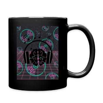 Kopfhörer - Tasse einfarbig - Schwarz - Rechts