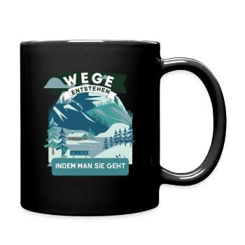 Des chemins de t-shirts sont créés - Aventuriers et explorateurs - Mug uni - noir - Droite