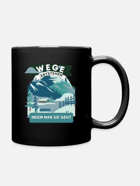 Des chemins de t-shirts sont créés - Aventuriers et explorateurs - Mug uni - noir