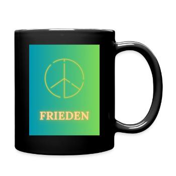 Frieden - Tasse einfarbig - Schwarz - Rechts