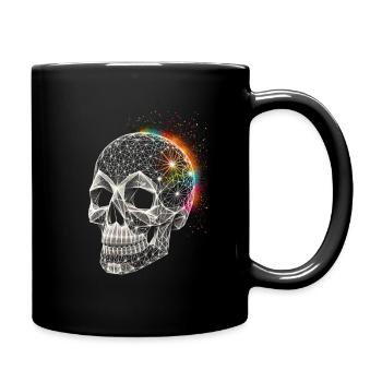 Totenkopf - Tasse einfarbig - Schwarz - Rechts